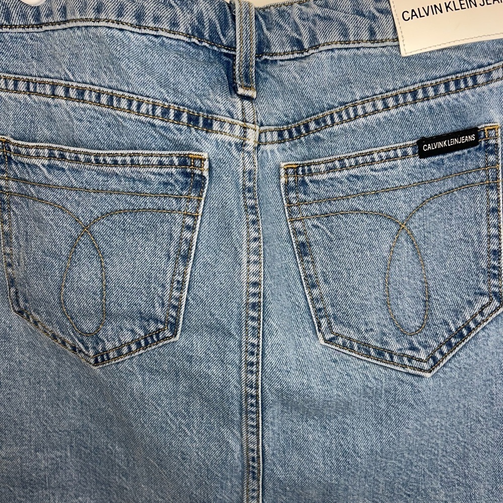 Calvin Klein Y2K Denim Blue Mini Skirt size 25 - Picture 8 of 10